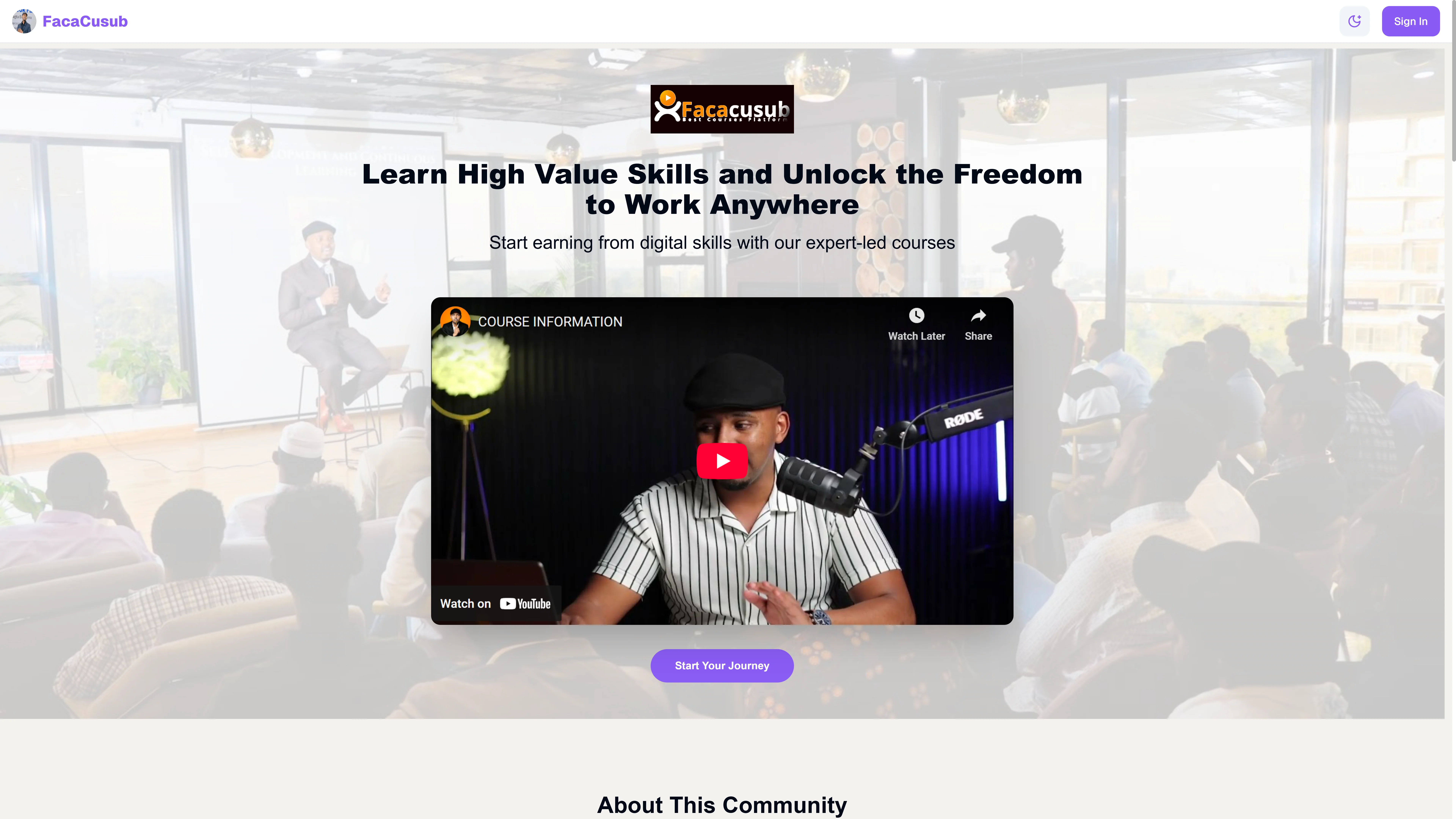 Landing page builder screenshot